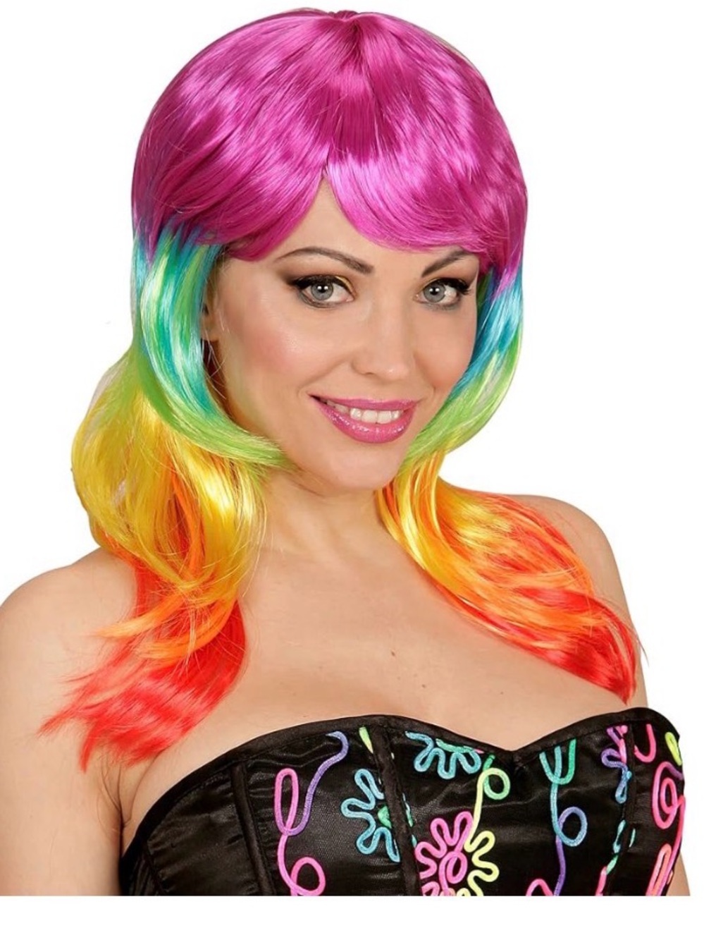 Rainbow Punk Wig, New, 100% Polyester
Punk Adult Wig
Colour: rainbow colour